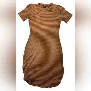 Striped Brown Women's Dress